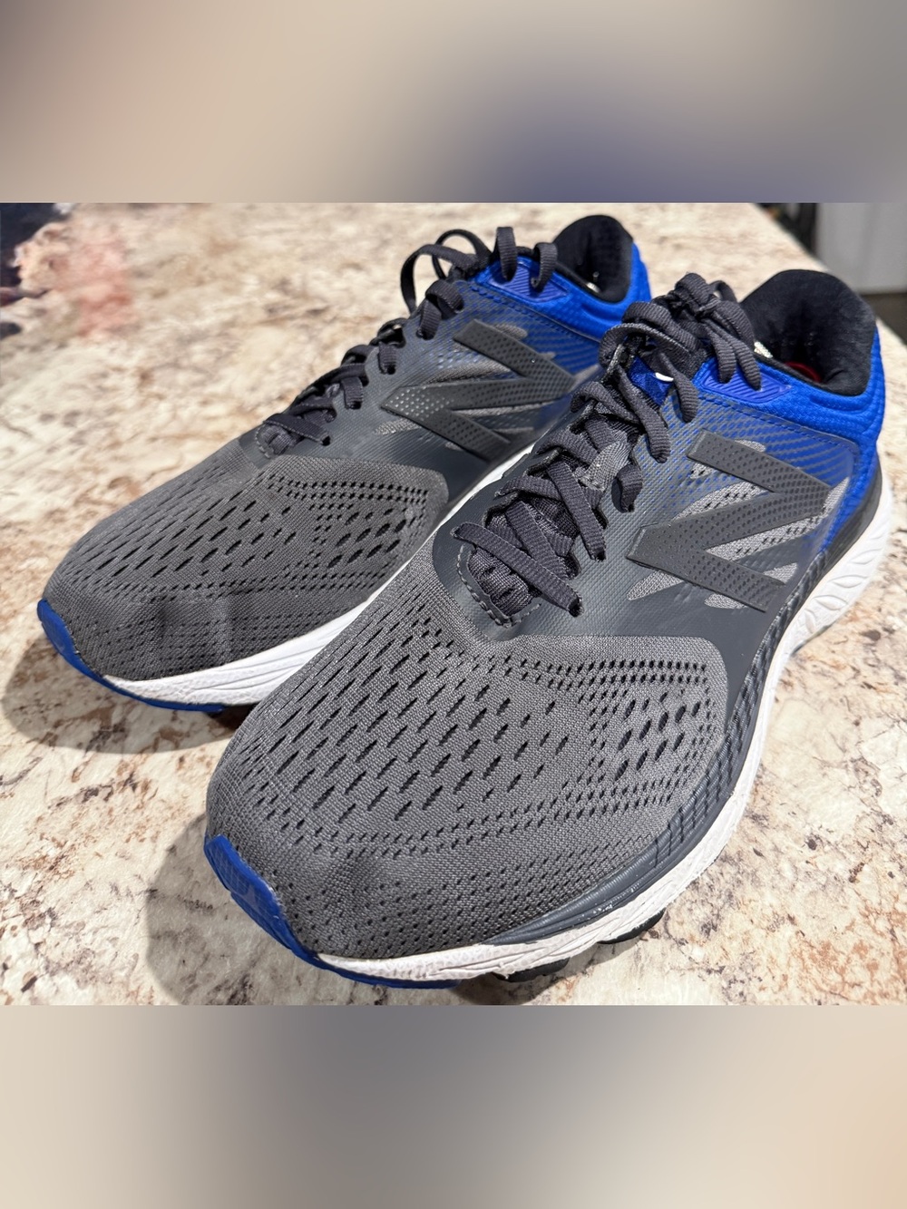 New Balance Gray and Blue Men's Running Sneakers